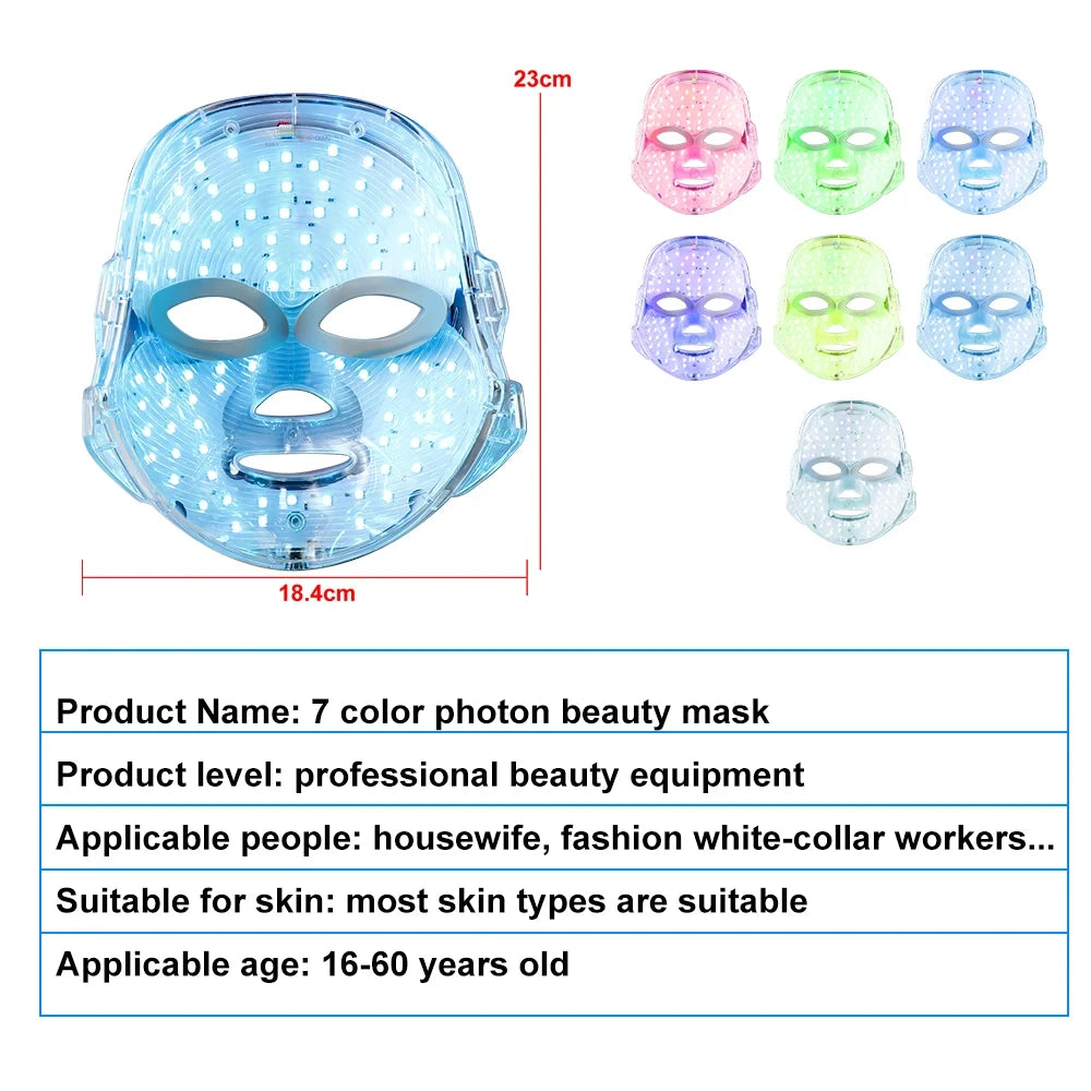 7-Color LED Therapy Mask – Anti-Aging, Acne Care & Skin Rejuvenation